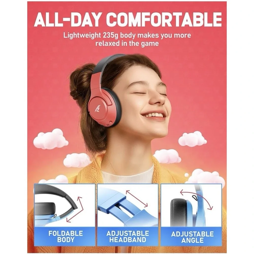 Cinpusen CG-01 2.4Ghz Wireless Gaming Headset Nintendo Switch OLED Headphones
